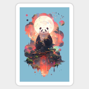 Panda Temple Sticker